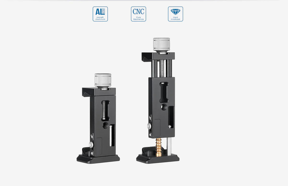 Leofoto PC-90II Adjustable Smartphone Clamp with Locking Width and Arca-Compatible Base
